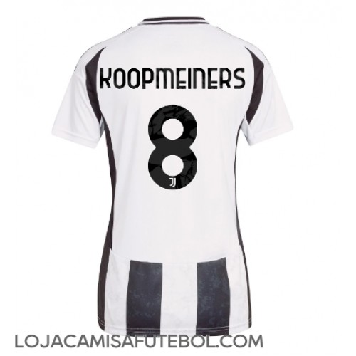 Camisa de Futebol Juventus Teun Koopmeiners #8 Equipamento Principal Mulheres 2024-25 Manga Curta